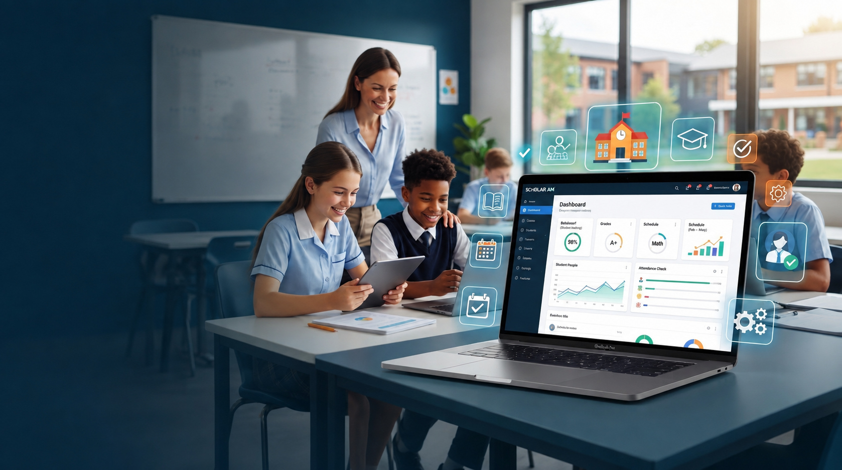 Smart School attendance dashboard preview